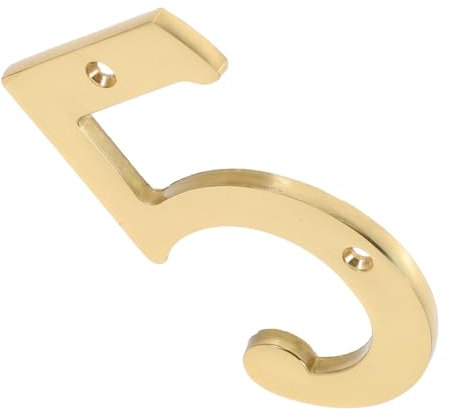 Tofficu Brass House Number Plate Street Address Plaque Door Number Signs for Front Door Plaques