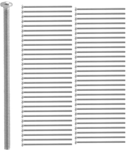 Pesfehhy 60 X Tono Plateado M2 X 40 Mm Perno de Tornillos de Cabeza Redonda de Acero Inoxidable 304
