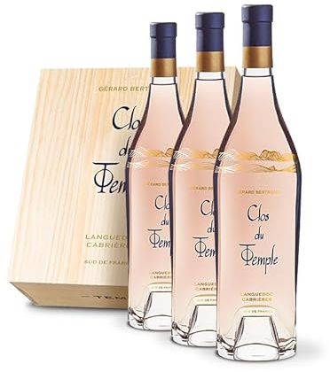Gérard Bertrand Clos du Temple 2020 vin rosé iconique Caisse Bois 6 bouteilles 75cl