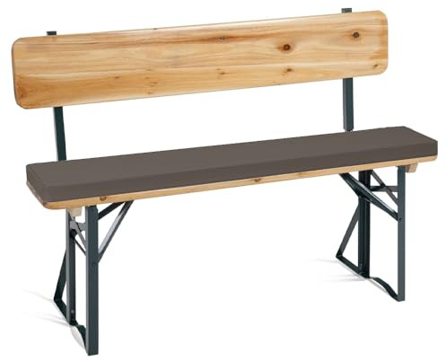 EXZFW Biertischgarnitur Auflagen, Bierbankauflagen für Sitzkissen Bierbank, UV-BestäNdig Wasserabweisend 220x25cm Bierbank Auflagen für Bierbank Festzeltgarnitur Auflage Bierbank,Gray 30,180X23X3CM