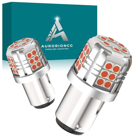 AURORIONCG Lampadine LED P21/5W 12V Rosso 1157 BAY15D Luci di Freni Luci di Stop Luci Posteriori 800LM (Non Canbus)