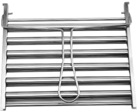 GARIOUANS Support à Saucisses Acier Inoxydable Portable Grill Barbecue Extérieur Rack Robuste pour Saucisses Maïs et Jambon Facile à Transporter et Nettoyer