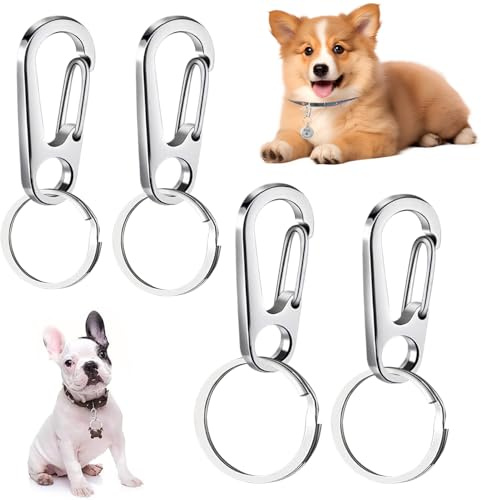 fayarrd Befestigung für Hundemarke – 4 Schnellhaken für Tierkennzeichen | Befestigung zur Positionierung von Haustierzubehör, für Outdoor-Aktivitäten