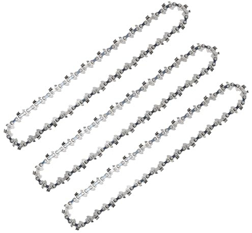 WORFCI 3 Pzs Cadena para Motosierra de 8 Pulgadas, 46 Eslabones de Transmisión, 1/4LP, Cadenas de Repuesto de 8 Pulgadas para Motosierras Mini Portátiles Eléctricas Sin Cable