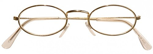 shoperama Brille mit goldenem Rand für Weihnachtsmann Oma Opa Zwerg Nikolaus Weihnachten