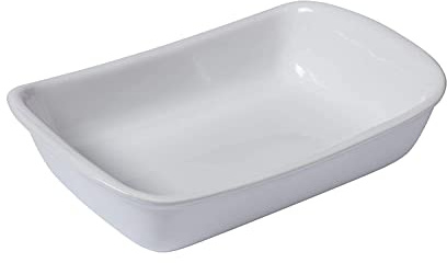 Pyrex Supreme Tegame Rettangolare, Ceramica, Bianco, 26 x 18 x 7 cm