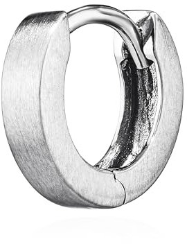 NKlaus Silber Einzel 925er Sterlingsilber Klappcreole matt 10 x 2,7mm anlaufgeschützt 4784