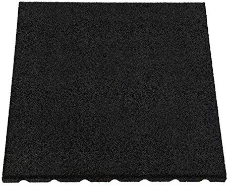 Fallschutzplatten 1 m² Schwarz 50x50 cm 25 mm – 4X Gummi Spielplatz Bodenplatte EN1177 Fallhöhe 120 cm