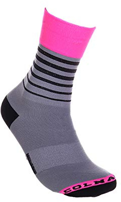 Striped Cycling Breathable Sweat-Wicking Cycling Sports Deodorant Running Compression Socks Gray Powder Stripes * 3 Pairs