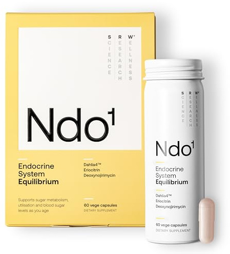 Ndo¹ Equilibrium | Blood Sugar Support Supplement | Glucose Metabolism, Hormone Balance & Healthy Aging | Breaks Down Carbohydrates Effectively | 60 Vege Capsules