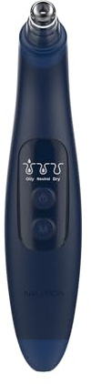 Nautica PC250 Blackhead Remover Tool, Rechargeable Vacuum Blackhead Remover for Face with 6 Heads, 3 Modes & LED Display for Deep Pore Cleansing