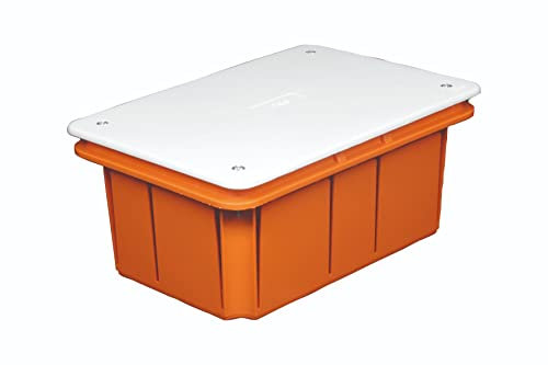 ZOREI Scatola Derivazione Con Coperchio e Viti, Cassetta Derivazione Da Incasso Muro, Made In Italy (153X98X70mm FG10211), Bianco