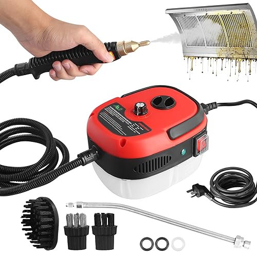 Steam Cleaners, 2500W Handheld Steam Cleaner, Handheld High Temp Portable Steamer Cleaning Machine with 3 Brush Heads, Steamer for Cleaning Grout Tile Car Living Room Kitchen Bathroom