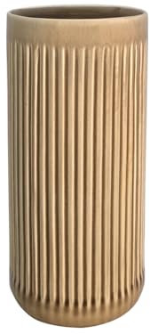 Vase Gregg Blumenvase aus Keramik - Beige - Höhe 28 cm Dekovase für Blumenarrangements Tischdeko modernes Wohnaccessoire Wohnzimmer Büro Flur Zeitloses Design Geschenkidee