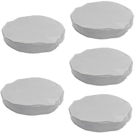 BESPORTBLE 5pcs Sealed Bucket Top Cover Burn Barrel Screen Lid 55 Gallon Barrel Lid Cold Plunge Barrel Rain Water Collection Barrel Cover Rain Barrel Grey Barrels Household Metal Oxford Cloth