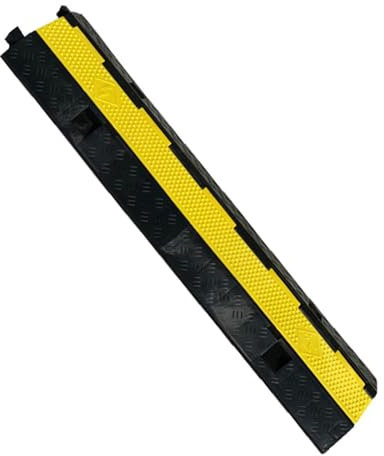 Gummi-Kabelschutzrampe, 3/4/5-Kanal-Kabel-Bodenabdeckungsrampe 90 X 50 cm, Robuste Bodenkabelabdeckung, Kabelschutz for Den Außenbereich (Color : Black, Size : 2 Channel)