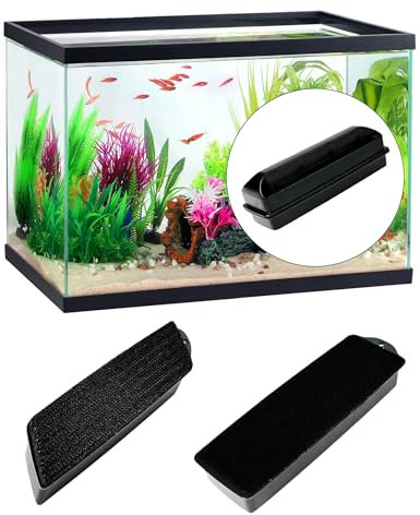 Magnetisches Reinigungswerkzeug,Schwimmendes Reinigungswerkzeug,Magnetische Reinigungsbürste für Aquarien,Aquarium Glasreiniger Starke,Aquarium Scheibenreiniger Magnet,Geeignet für Aquarienglas usw.