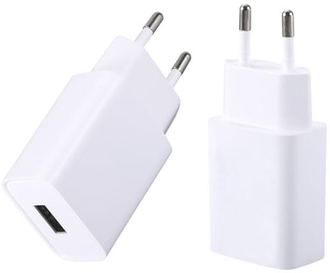 2-Pack USB Netzteil 5V/1A Ladegerät Stecker Netzstecker Ladestecker Steckdosenadapter für Handy,Smart Watch,Intelligente Uhren,Kopfhörer,Kamera,eBook Reader,Kopfhörern,und Mehr