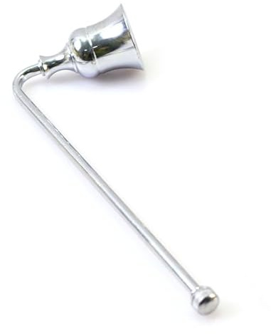 Kerzenlöscher Edelstahl Dochtlöscher Kurzer Griff Silber Flammenlöscher | 17cm,Vintage Design,Drehbarer Deckel,Rauchreduktion,Sicherheit,Dekoration,Kerzen Zubehör,Geschenk,Elegant,Langlebig