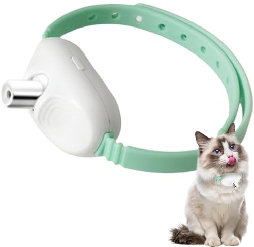 Husoiuy Giocattoli interattivi per gatti, giocattolo automatico per gatti,Collare puntatore con luci a LED indossabile | Collare divertente elettrico intelligente, collare elettronico per cani,