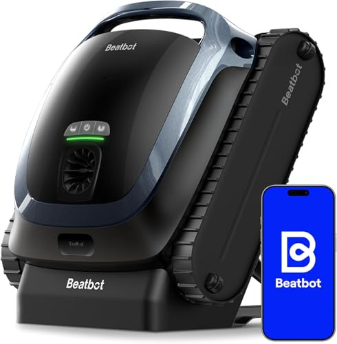 Beatbot AquaSense 2 Robot Piscine sans Fil, Aspirateur Piscine Automatique, Nettoyage Complet Fond Parois Ligne d’Eau, Remontée Automatique, Autonomie 150min, Max 300m², Bleu Glacier