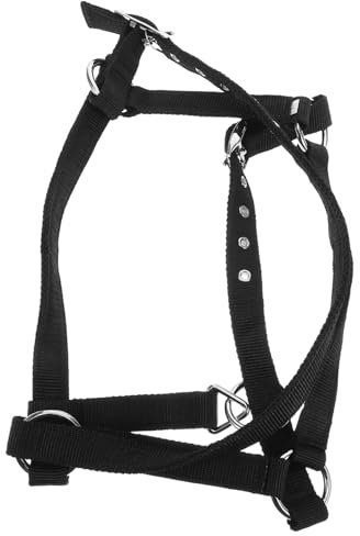 POPETPOP Zubehör Für Die Reitausbildung Dekoration Helme Ziegenschlingen Markenleiste Hüte Und Helme Für Haustiere Doppelseitige Kämme Kinderkapseln Sportschlingen Wc-Adapter Black Nylon