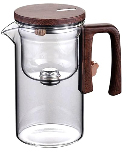 Enchanti Tea Pot, Magic Witchcraft Enchanted Glass Teapot with Handle & Spout, 520ml Water Separation Teapots with Infuser and Lid for Home, Office, Teahouse