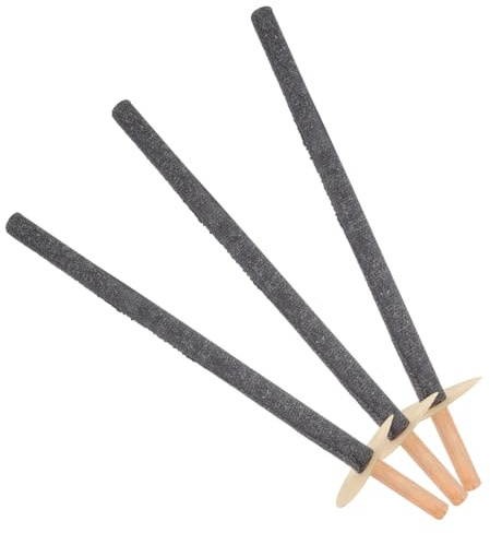 POPETPOP 3pcs Outdoor Garden Wooden Handheld Fire Torch Lights for Wedding Celebrations and Camping Easy to Carry for Backyard and Patio