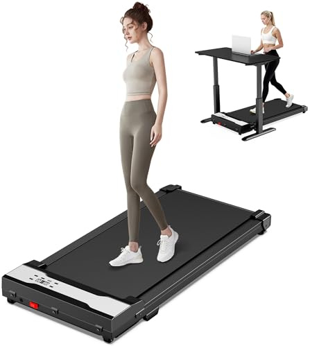 Tapis de Marche Course - Walking Pad 2.0HP Vitesse Réglable avec Télécommande, 1-6 km/h Treadmill pour Maison Bureau Charge Max 110KG Mcukdae