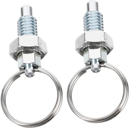 COSMEVIVI 2pcs Retractable Spring Plunger Pin with Hand Pull Ring Stainless Steel Indexing Pin for Industrial Machinery Automotive DIY Projects