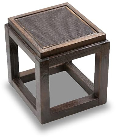 TXJCNONE 12.6-Inch Wooden Step Stool, Small Short Shoe Changing Stool, Wooden Plant Stool, Wood Plant Stand, Indoor Short Footstool for Living Room, Kitchen, Bathroom (12.6‘’)