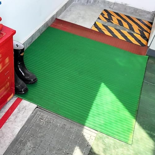 ININOSNP Protection Contre Les Chocs électriques Tapis de Sol Isolant Non conducteur de 3 mm for espaces de Travail commerciaux(Green)
