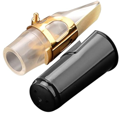 Gatuida Kit de Boquillas para Saxofón Alto con Hebilla Metálica y Tapa de Plástico, Accesorio Portátil y Fácil de Montar para Clarinete y Saxofón Alto