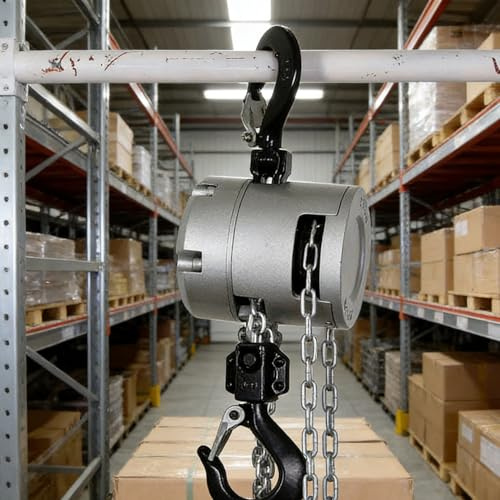 DowPie Compact Hand Chain Hoist, Lightweight Chain Block, Manual Lifting Hoist, 250/500kg, 360° Swivel Hook,Secure Locking Hook & Dual Brake for Workshop 0.25T