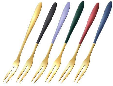 6pc Stainless Steel Dessert Forks, Perfect for Cake, Fruit, Salad, Mini Cakes & More
