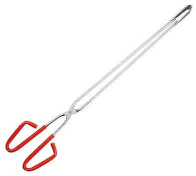 Tenazas Chimenea Pinzas for fogones, recogedor de carbón, basura, tijera larga, Clip for chimenea, pinzas for leña, con mango