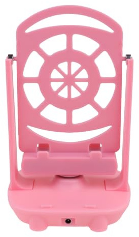 ifundom Dispositif de Vibration Podomètre à Roulement Rose Brosse Pas à Pas Silencieuse Support de Base pour Téléphone Portable 6,5 Pouces Alimentation USB Accessoire Fitness Bureau