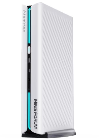 MINIS FORUM G1 Pro Mini PC Gaming, Ryzen 9 8945HX (16C/32T, jusqu'à 5,4 GHz), GeForce RTX 5060 8Go GDDR7, 32 Go DDR5, 1 to SSD, 5GbE LAN, Wi-FI 7, Quad 4K, 245W Performance Desktop