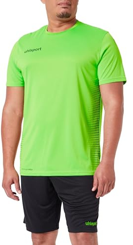 Uhlsport herr poäng kit trikot och shorts set, Fluo grön/svart, XXL