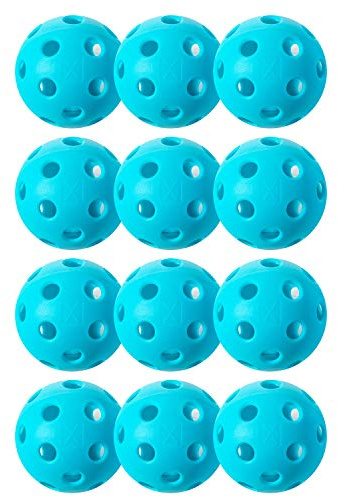 Franklin Sports X-26 – Lot de 12 balles de Pickleball d'intérieur – Balles de Pickleball américaines approuvées (USAPA) – Lot de 12 balles de Pickleball à l'intérieur – Bleu