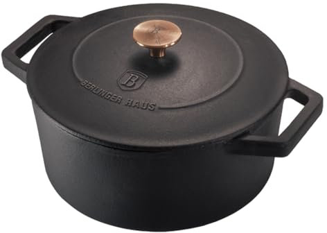 BerlingerHaus BH/6491 Couscoussiere, Cast Iron, Black