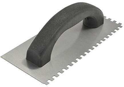 2pcs llana de hormigón de acero inoxidable de mano muesca cuadrada enyesado espátula dentada