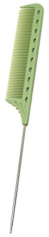 freneci Kamm mit langem Metall Griff, Styling Kamm Anti Statisch Hitzebeständiger Schwanz Kamm - Nadelstielkamm/Stielkamm - Grün