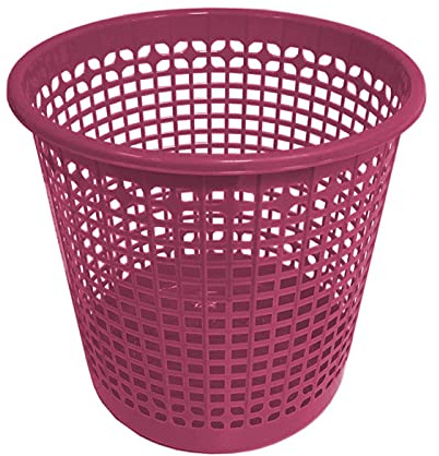Acan Papelera Clasica Tipo Office, de Color Surtido, de 27 x 25 x 25 cm. Contenedor de plastico de Colores Variados y alegres para hogar u Oficina. Depóisto para Basura en alegres Colores.