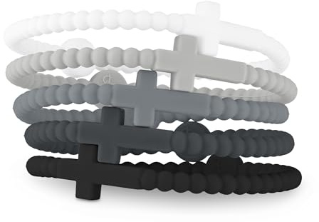 Ryan & Rose Jesus Bracelets - Cross Silicone Bracelet (Alloy, Small)