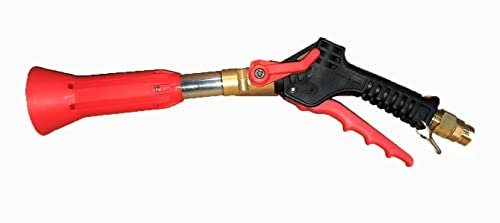 Pistola de fumigar de latón Turbo 400mm. Largo Alcance y caudal Regulable. para aplicación de herbicidas funcigidas e insecticidas