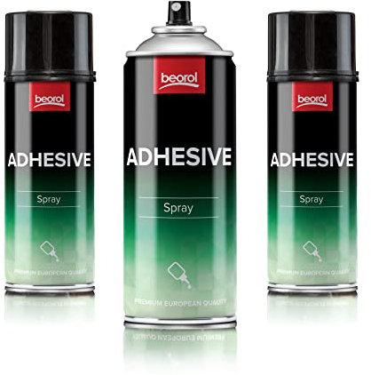 BigDean by Beorol 3 Dosen Sprühkleber Industriekleber – je 400 ml Sprühdose transparent extra stark – Kraftsprühkleber Kontaktkleber Haftkleber Spray Bastelkleber