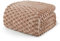 Exclusivo Mezcla Plaid Couverture Polaire 220 x 240 cm, Plaid Jeté de Canapé, Couverture pour Le lit léger Douillet et Moelleux pour Toute la Saison, Chameau
