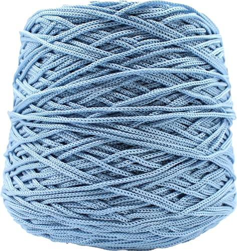 Cordino Thai 500 gr 100% polipropilene borsa uncinetto uncinetto 3,5/4 VARI COLORI lurex glitter (24 CELESTE)