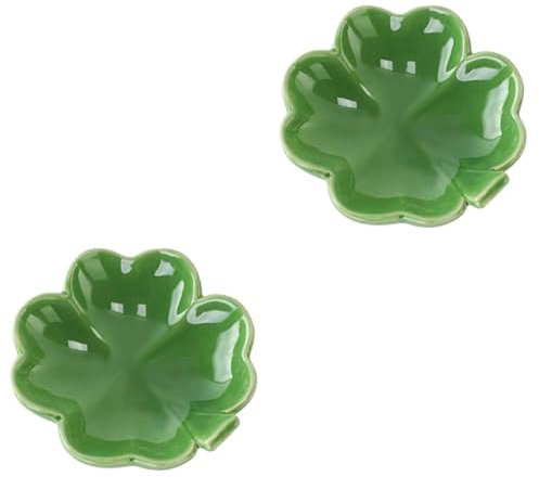 BCOATH Lot De 2 Assiettes Décoratives En Céramique En Forme De Feuille